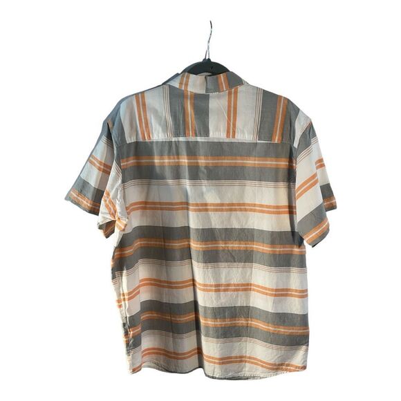 Columbia L Men’s Short Sleeve Button Up White Orange Grey Plaid Fishing Shirt - Picture 5 of 13